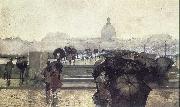 Lungren, Fernand Harvey Paris Street Scene oil painting